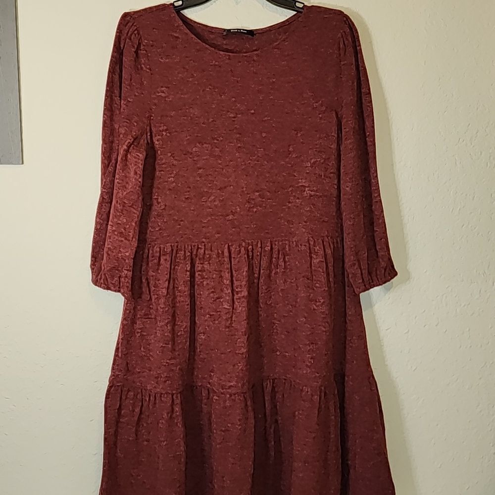 Doe & Rae Burgundy/Rust Dress Women's Size Med